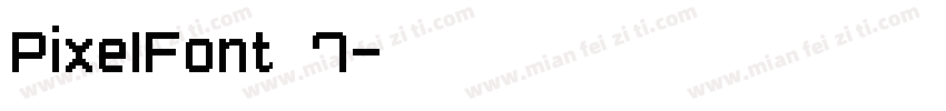 PixelFont 7字体转换